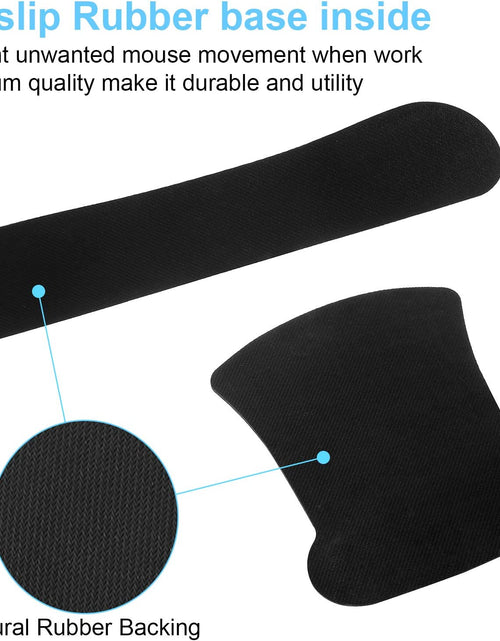 Load image into Gallery viewer, 3 in 1 Ergonomic Mouse Pad with Wrist Support and Keyboard Wrist Rest Pad Set with Coaster,  Wrist Pad with Non-Slip Rubber Base &amp; Raised Memory Foam, Easy Typing &amp; Pain Relief, Green Plants
